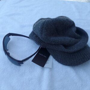 Bundle sunglass & Jeff-Aimy's cashmere warm soft hat, brand new